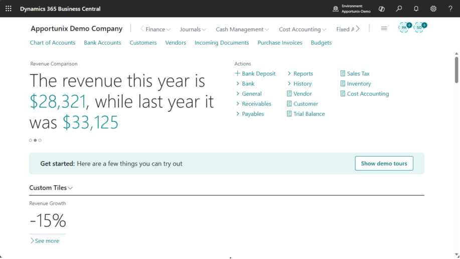 Custom Headlines - App for Microsoft Dynamics 365 Business Central